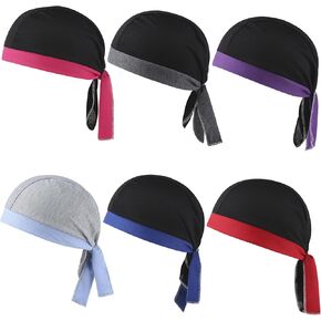supcow 6 Pieces Skull Cap for Men Women Cooling Sweat Wicking Helmet Running Cycling Bandana Summer Hat