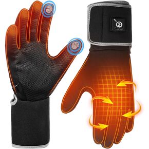 Heated Glove Liners for Men Women, Rechargeable Thin Gloves Hand Warmer with Remaining Power Display for Typing Driving Riding Cycling Hiking Running Hunting