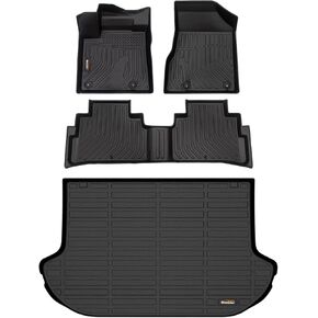 Binmotor-All Weather Floor Mats & Cargo Liner for Nissan Murano 2024-2017.5 S | SL | SV | Midnight Edition | Platinum ，Heavy Duty Car Floor Liners-Black Murano Accessories