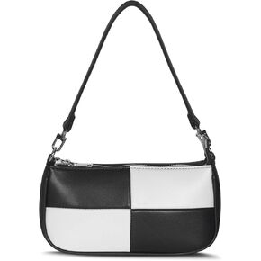 NIUEIMEE ZHOU Shoulder Bag for Women Retro Vegan Leather Classic Clutch Tote HandBags Purses with Zipper Closure