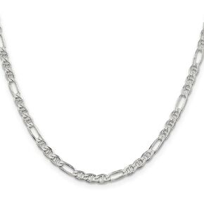 .925 Sterling Silver Figaro Anchor Chain Necklace Bracelet or Anklet