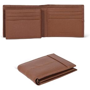 ESTALON Thin Leather Wallet For Men | Minimalist Design | Multiple Card Holder | RFID Blocked (Brown Crazy Horse)