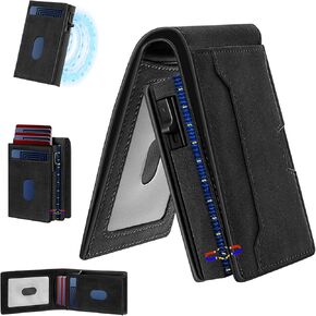 MagSafe Wallet For Men,Versatile Wallets with Pop-Up Card case, Rfid Blocking,ID Window,Card case with magnetic suction for flexible carrying,Wallet Gift For Male(Carbon Fiber color)