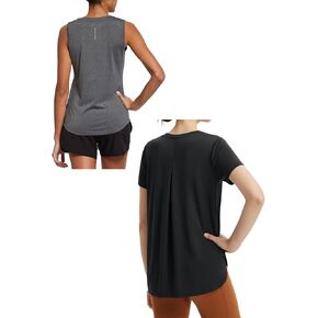BALEAF Women's Workout Tops Running Yoga Tops Gym Atnletic Shirts Size M
