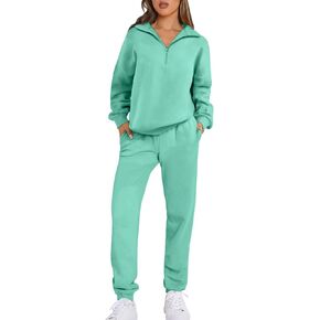Prinbara Women 2 Piece Outfits Sweat Set 2024 Winter Oversized Sweatshirts Jogger Sweatpants Lounge Sets Fall Tracksuit