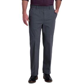 Haggar Men's Iron Free Premium Khaki Classic Fit Flat Front Expandable Waist Casual Pant Regular and Big & Tall Sizes