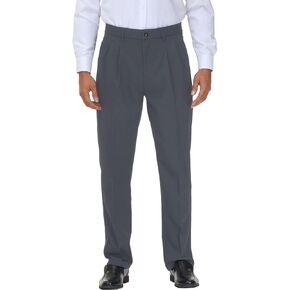 Soojun Men's Flex Pleated Front Classic Fit Dress Pants