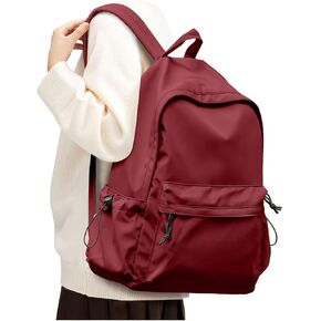 SEAFEW Red Lightweight Basic Backpack for High School,College Bookbag for Womens,Travel Laptop Backpacks for Teen Girls,School Bag Casual Daypack