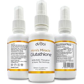 Mimi's Miracle Glutathione Spray, Sublingual Antioxidant, Reduced Glutathione Supplement with Ascorbic Acid, Blueberry & Pomegranate Extracts, Spray Dosage for Adults & Kids, 4 Ounces