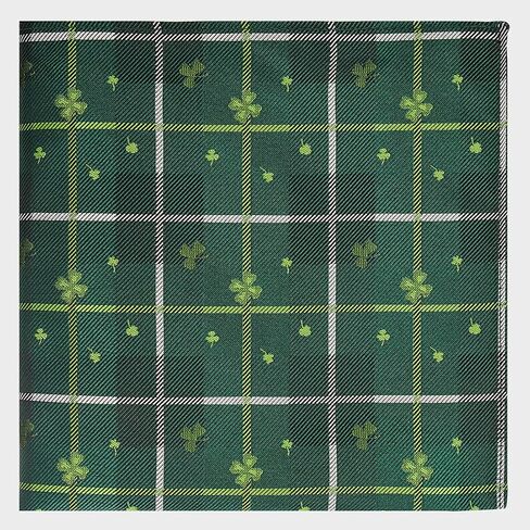 KissTies Pocket Square Irish Hanky St. Patricks Clover Pattern Handkerchief in Kuwait