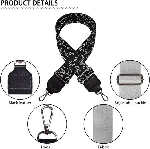 هالوين حقيبة يد حزام قماش محفظة حزام ملون الخفافيش الأسود حزام الكتف متعدد الألوان الخفافيش استبدال حزام in Kuwait