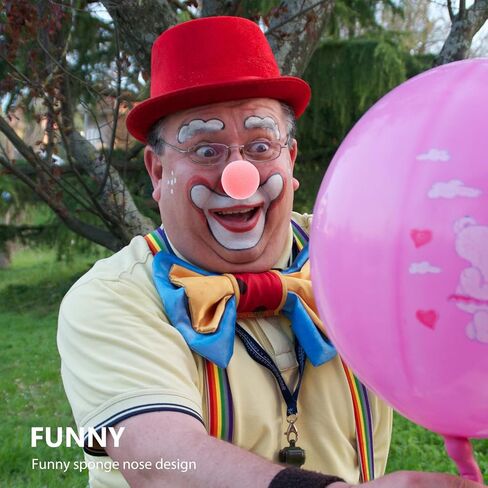 Vaguelly Circus Clown Soft Sponge Nose 20pcs Clown Cosplay Props for Mardi Gras Dress Up Halloween Party Accessories Pink in Saudi Arabia
