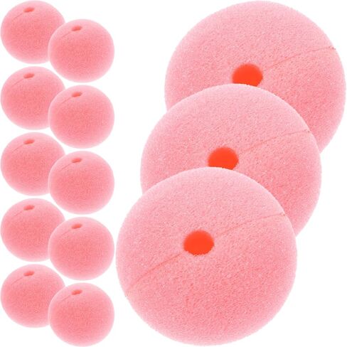 Vaguelly Circus Clown Soft Sponge Nose 20pcs Clown Cosplay Props for Mardi Gras Dress Up Halloween Party Accessories Pink in Saudi Arabia