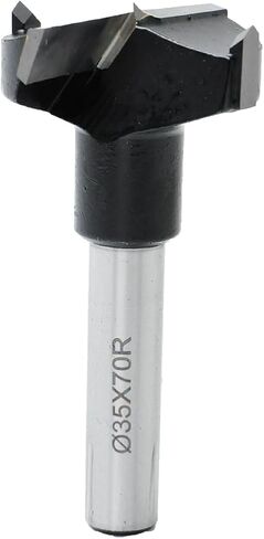 35mm Diameter Carbide Tipped Hinge Boring Bit - 35mm Dia x 70mm Long x 10mm Shank, Left hand rotation in Kuwait