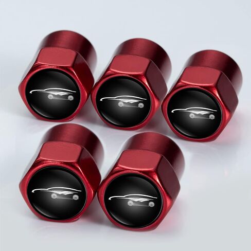 5Pcs red Metal Car Wheel Cover-Auto Valve Stem Caps Suitable Compatible with Honda Civic Cr-V CRV Accord Pilot Lx Ex Ex-L Touring Series Styling Decoration Accessories in Saudi Arabia