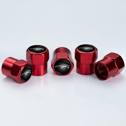 5Pcs red Metal Car Wheel Cover-Auto Valve Stem Caps Suitable Compatible with Honda Civic Cr-V CRV Accord Pilot Lx Ex Ex-L Touring Series Styling Decoration Accessories in Saudi Arabia