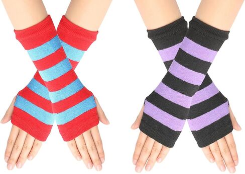 Kids Arm Warmers Gloves Girls Arm Gloves Striped And Rainbow in Saudi Arabia