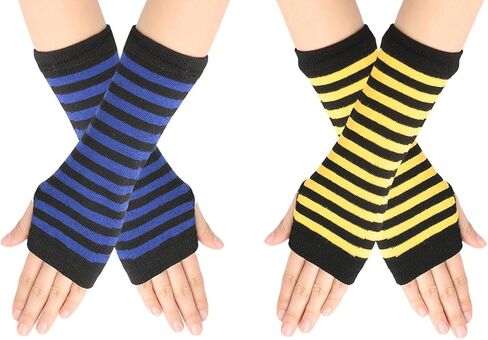 Kids Arm Warmers Gloves Girls Arm Gloves Striped And Rainbow in Saudi Arabia