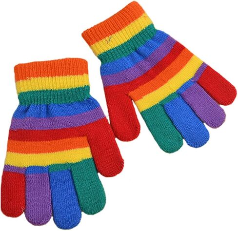 Kids Arm Warmers Gloves Girls Arm Gloves Striped And Rainbow in Saudi Arabia