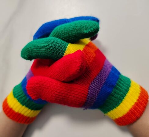 Kids Arm Warmers Gloves Girls Arm Gloves Striped And Rainbow in Saudi Arabia