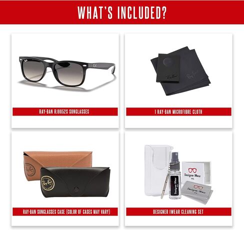 Ray-Ban Junior XS Kids' New Wayfarer RJ9052S Square Sunglasses for SMALL Boys and Girls + BUNDLE With DIW Kit in Saudi Arabia
