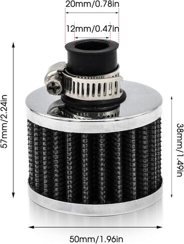 212cc Air Filter Valve Cover Breather Filter for Predator 196cc 6.5hp Coleman CT200U BT200X CT200U-EX Baja Warrior MB200 GX160 GX200 Mini Bike Go kart Performance Parts in Kuwait