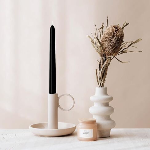 4 Pack Ivory Taper Candles - Taper Candles 10 Inch Dripless, Smokeless & Unscented - 8 Hours Long Burning - Hand Poured Tall Candlesticks - Ideal for Weddings, Dinner Parties, and Home Decor in Kuwait