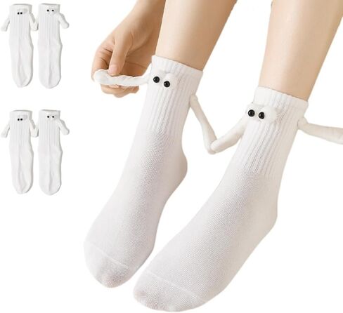 Funny 2 Pairs Holding Hands Socks Couple Gifts For Boyfriend Girlfriend Engagement Anniversary Birthday Gifts For Women Men in Kuwait