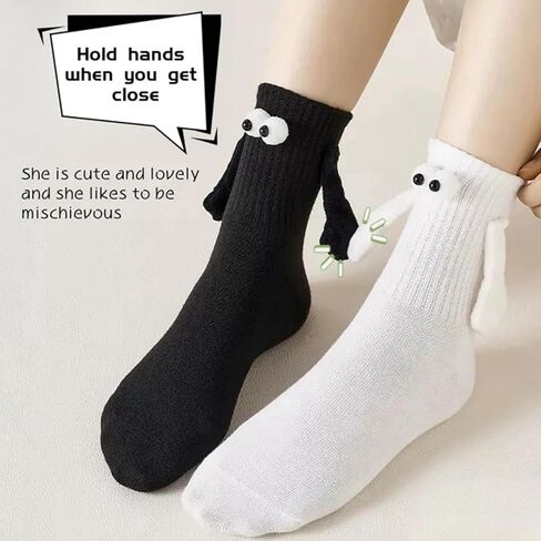 Funny 2 Pairs Holding Hands Socks Couple Gifts For Boyfriend Girlfriend Engagement Anniversary Birthday Gifts For Women Men in Kuwait