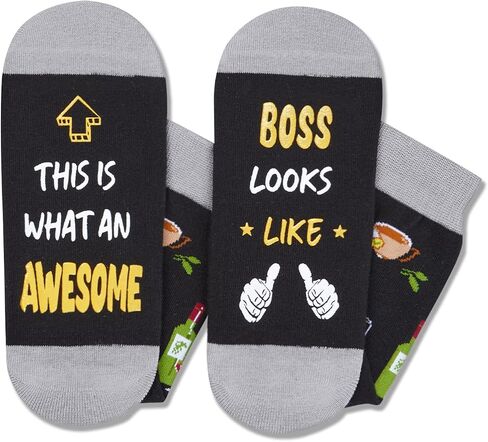 HAPPYPOP Boss Gifts Socks Ideas - Boss Gifts for Men Women, Best Boss Gifts Male Female in Saudi Arabia