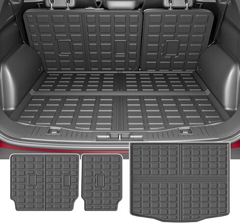 powoq Cargo Liner Compatible with 2020-2024 Ford Escape Trunk Mat All Season Protection TPE Cargo Mat Replacement for 2020 2021 2022 2023 2024 Ford Escape Accessories (Trunk Mat+Backrest Mat) in Saudi Arabia