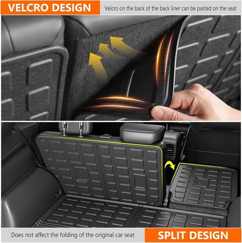 powoq Cargo Liner Compatible with 2020-2024 Ford Escape Trunk Mat All Season Protection TPE Cargo Mat Replacement for 2020 2021 2022 2023 2024 Ford Escape Accessories (Trunk Mat+Backrest Mat) in Saudi Arabia