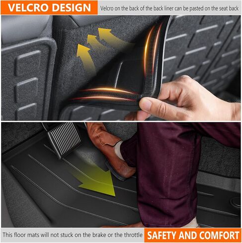 powoq Cargo Liner Compatible with 2020-2024 Ford Escape Trunk Mat All Season Protection TPE Cargo Mat Replacement for 2020 2021 2022 2023 2024 Ford Escape Accessories (Trunk Mat+Backrest Mat) in Saudi Arabia