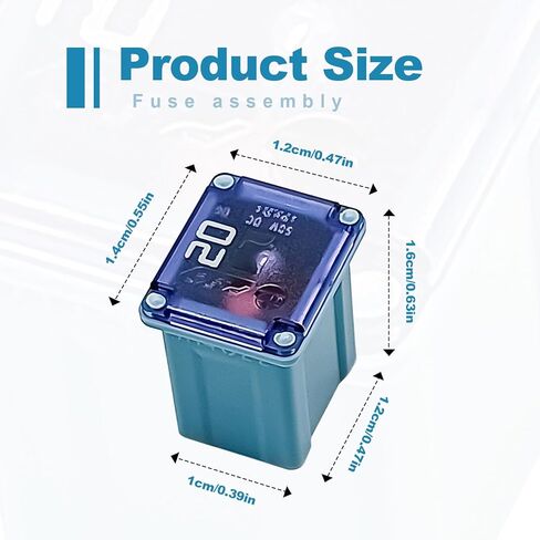 10PCS(20A 30A 40A 50A 60A) Car Fuse Combination, Tall/Standard and Low Profile Box Shaped Automotive Fuses,Compatible with Nissan Pickup, Ford, Chevrolet,and Other Vehicle Type Fuses. (Low) in Kuwait