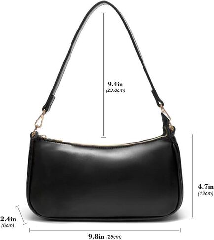 NIUEIMEE ZHOU Shoulder Bag for Women Retro Vegan Leather Classic Clutch Tote HandBags Purses with Zipper Closure in Kuwait