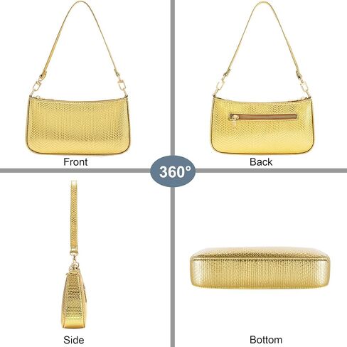 NIUEIMEE ZHOU Shoulder Bag for Women Retro Vegan Leather Classic Clutch Tote HandBags Purses with Zipper Closure in Kuwait