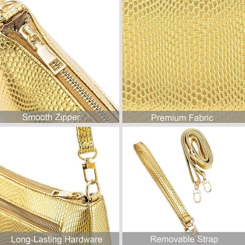 NIUEIMEE ZHOU Shoulder Bag for Women Retro Vegan Leather Classic Clutch Tote HandBags Purses with Zipper Closure in Kuwait