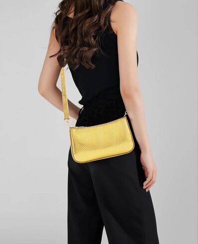 NIUEIMEE ZHOU Shoulder Bag for Women Retro Vegan Leather Classic Clutch Tote HandBags Purses with Zipper Closure in Kuwait