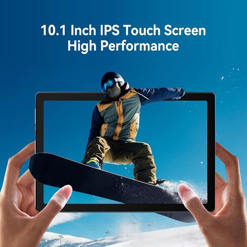 10.1 Inch Tablet, 8GB RAM 128GB ROM 1TB Expand, Android 13 Tablet， Octa-core Processor, 1280x800 IPS HD Touch Screen Tablet, Dual Camera, Bluetooth, 5000mAh Battery (Black) in Saudi Arabia