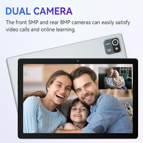 10.1 Inch Tablet, 8GB RAM 128GB ROM 1TB Expand, Android 13 Tablet， Octa-core Processor, 1280x800 IPS HD Touch Screen Tablet, Dual Camera, Bluetooth, 5000mAh Battery (Black) in Saudi Arabia