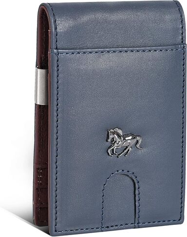 ESTALON Thin Leather Wallet For Men | Minimalist Design | Multiple Card Holder | RFID Blocked (Brown Crazy Horse) in Saudi Arabia