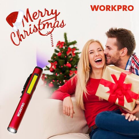 WORKPRO Rechargeable Pen Light, 450 Lumen LED Flashlight with UV Light in Kuwait