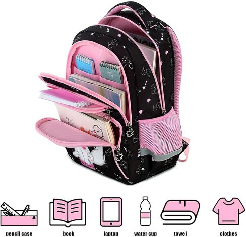 Cusangel Backpack for Boys Girls School Bookbags,Kindergarten Elementary Middle School Lightweight Waterproof Multifunctional Large Capacity for Backpack (16 inch Space Fun Prints) in Kuwait