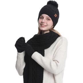 2THESTARAS Women Winter Fleece-Lined Scarf and Gloves Set Stay Warm in Style with Hat and Glove Options Included