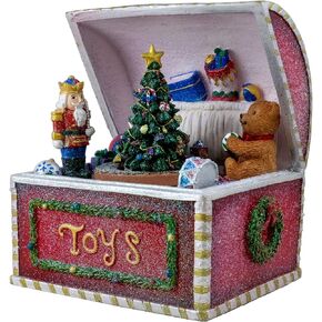 Christmas Toy Box Revolving Tree Figurine by The San Francisco Music Box
