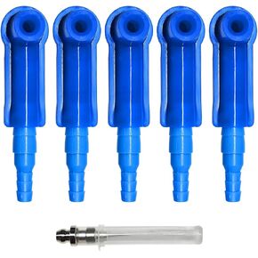5 PCS Exchange Tool Connector Brake Bleeding Kit, Auto Brake Oil Bleeder Pump Exchange Adapter Replacement, Brake Fluid Bleeder Professional Pumping Pipe Connector for Vehicle