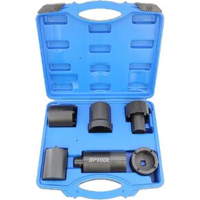 DPTOOL Spindle Nut Socket Tool Kit 6 Pcs Axle Lock Nut Socket Set 1/2" Drive Wheel Hub Nut Remover Installer Compatible with Ford Dana 44/80 Toyota Dodge GMC Chevrolet 4WD Lug Out Spindle Socket Set