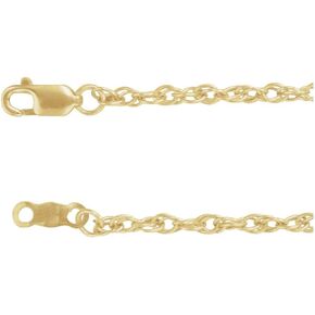 Sonia Jewels 2mm Rope Chain Necklace Secure Lobster Clasp Closure 20"