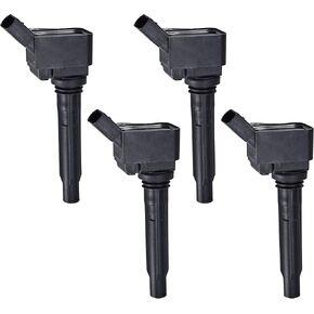 ENA Set of 4 Ignition Coil Pack Compatible with Volkswagen Audi A3 A4 A5 A6 A8 TT Quattro Q2 Q3 Q5 Q7 Q8 RS3 RS5 S3 S4 S5 S7 S8 Beetle Golf Jetta Passat 1.8L 2.0L Replacement For 06J905110G 06K905110K