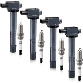 Pindex 6 Pack UF624 UF603 Ignition Coils and Spark Plugs Coil Packs Kit Compatible with Honda Acura 2008-2017 Accord Odyssey Pilot Ridgeline RDX RL TL MDX ZDX 3.5L 3.7L